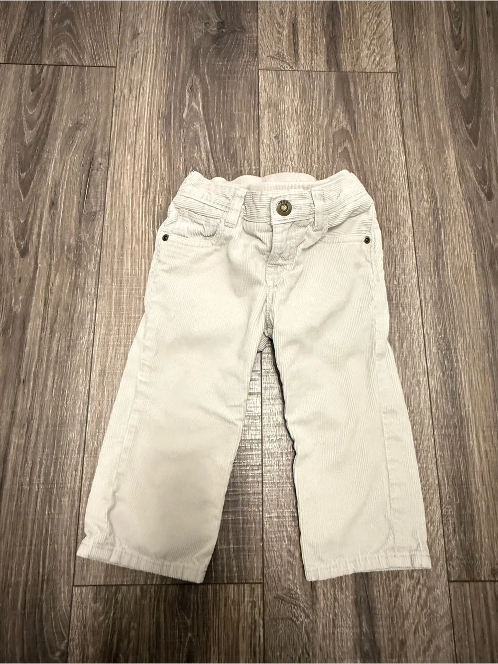 Baby Gap Baby White Ivory Corduroy Pants 18-24 Months Adjustable Waist